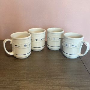 Longaberger pottery coffee mugs